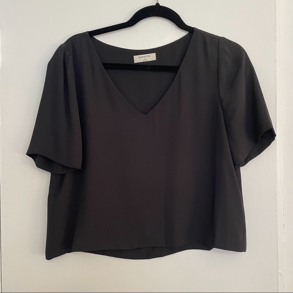 Babaton - Cropped Blouse - Black